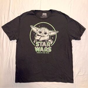 Star Wars Grogu (Baby Yoda) Mandalorian Dark Gray T-Shirt, XXL